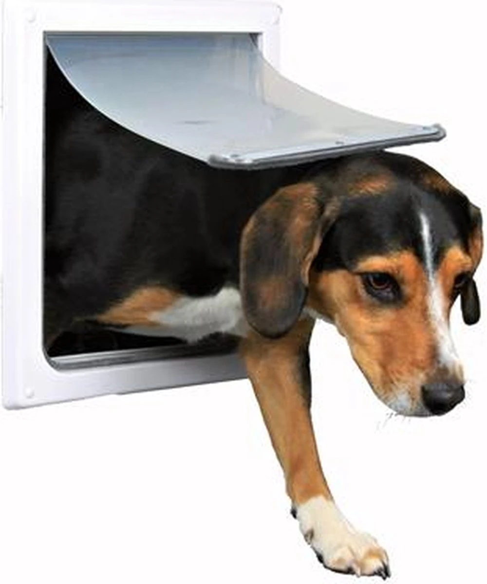 Trixie 2-Weg Hondenluik Wit - M-XL 39 X 45 CM 3 Trixie 2-Weg Hondenluik Wit - M-XL 39 X 45 CM - Afbeelding 3