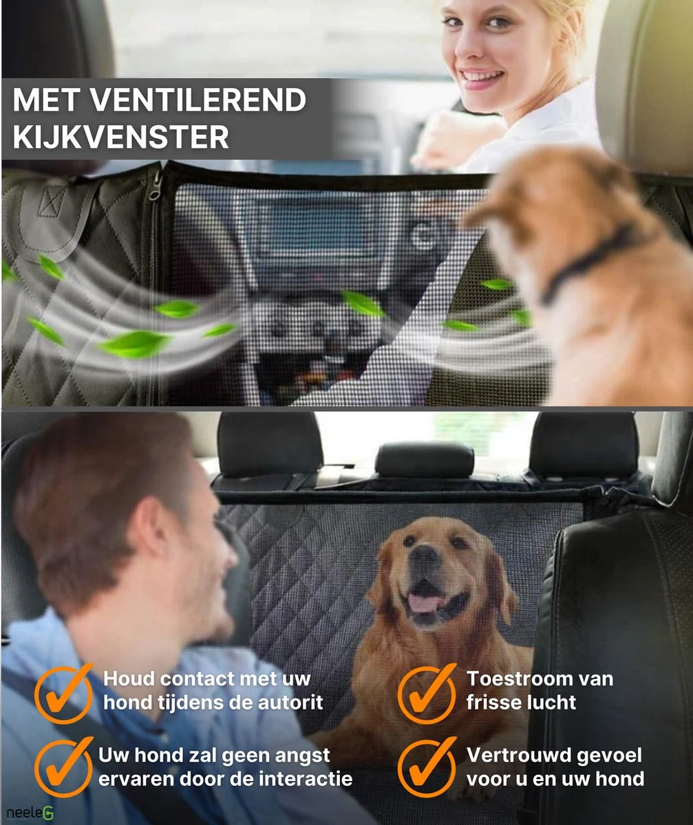 Merkloos Premium Quality Hondendeken Auto Achterbank En Kofferbak - Met Kijkvenster En Opbergvak - 100% Waterbestendig En Vuilafstotend - Veiligheid - Hoge Kwaliteit Duurzaam Materiaal - Met Gratis Verstelbare Riemen - Beschermhoes Auto - Hondendeken - Puppy 3 Merkloos Premium Quality Hondendeken Auto Achterbank En Kofferbak - Met Kijkvenster En Opbergvak - 100% Waterbestendig En Vuilafstotend - Veiligheid - Hoge Kwaliteit Duurzaam Materiaal - Met Gratis Verstelbare Riemen - Beschermhoes Auto - Hondendeken - Puppy - Afbeelding 3