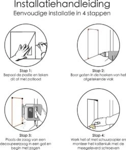 Merkloos Kattenluik - Inclusief Tunnel - 4 Vergendelingsstanden - Wit - Waterdicht - 23 X 25 X 5.5 Cm -Dieren Product Winkel 1014x1200