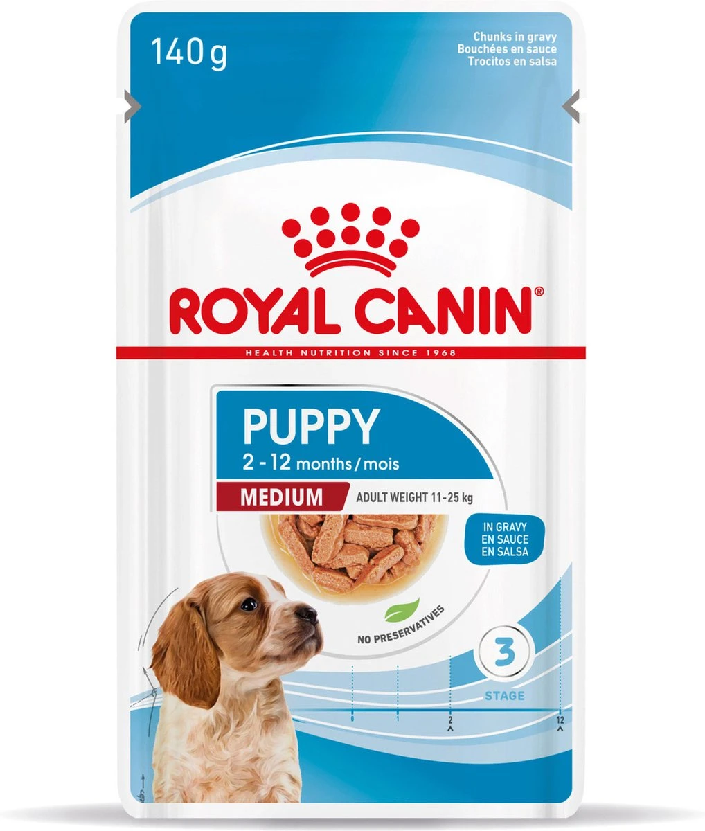 Royal Canin Shn Medium Puppy Pouch - Hondenvoer - 10 X 140 G 15 Royal Canin Shn Medium Puppy Pouch - Hondenvoer - 10 X 140 G - Afbeelding 15