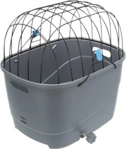 Trixie Fietsmand Voor Bagagedrager Met Draadkoepel Kunststof Grijs (46X36X47 CM)