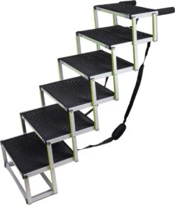 Hondentrap Auto Voor Grote En Kleine Honden PRIORPET - Oplichtende Markering - Opvouwbare Autotrap Voor Stijve Gewrichten - Hondenloopplank Geschikt Voor Alle Auto's - Antislip - 6 Treden -Dieren Product Winkel 1023x1200 1
