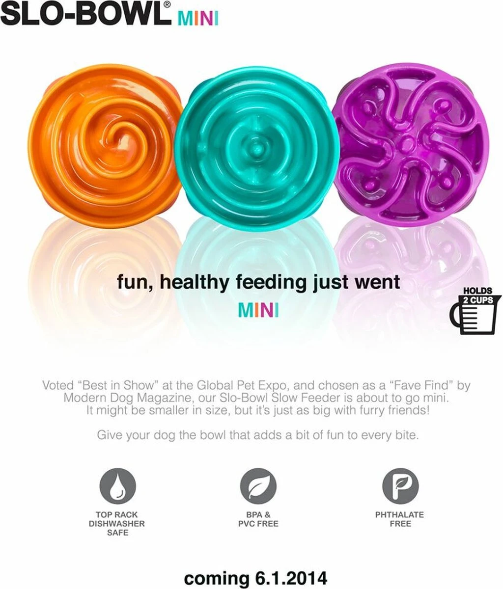 Outward Hound Slo Bowl Fun Feeder Voerbak - Anti Schrok Voerbak - Voerbak Slo-Bowl Mini Drop Teal Lichtblauw - 22X22X5 CM 3 Outward Hound Slo Bowl Fun Feeder Voerbak - Anti Schrok Voerbak - Voerbak Slo-Bowl Mini Drop Teal Lichtblauw - 22X22X5 CM - Afbeelding 3