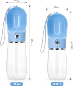 Nobleza 43B4C - Honden Waterfles - 500ml - Honden Bidon - Honden Drinkfles - Blauw -Dieren Product Winkel 1024x1200 6