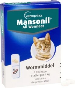 Mansonil All Worm Cat Ontworming - Kat - 4 Tabletten 13 Mansonil All Worm Cat Ontworming - Kat - 4 Tabletten -Dieren Product Winkel 1025x1200