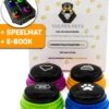Vulpes Pets® PRO Praatknop Voor Honden Met Speelmat - Dogbuttons - Laat Uw Huisdier Spreken - Hondenspeelgoed - Honden Training - Inclusief E-Book En Speelmat