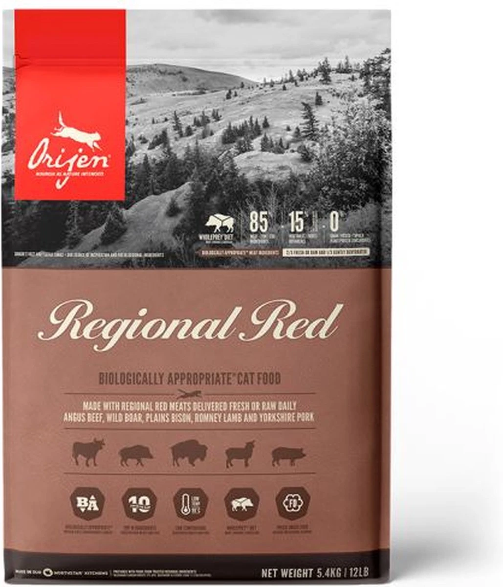 Orijen Regional Red Cat - Kattenvoer - 5.4 Kg 19 Orijen Regional Red Cat - Kattenvoer - 5.4 Kg - Afbeelding 19