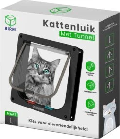 Rirri Kattenluik Met Tunnel - 4 Vergrendelingsstanden - Weerbestendig - Binnen En Buiten - Grote Kat - Maat L - Wit - 25,5 X 23.5 Cm -Dieren Product Winkel 1031x1200 1