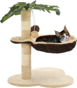 VidaXL Kattenkrabpaal Met Sisal Krabpaal 50 Cm Beige En Bruin -Dieren Product Winkel 1046x1200