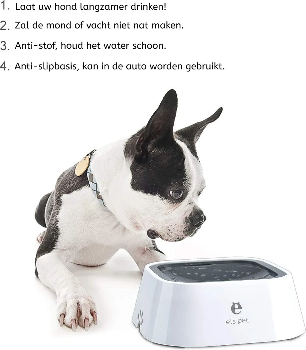 Els Pets Drinkbak Voor Honden - Anti Knoei Drinkbak - 1.5L - Anti Slobberen - Drinkbak Voor In De Auto - Road Refresher - Grijs 4 Els Pets Drinkbak Voor Honden - Anti Knoei Drinkbak - 1.5L - Anti Slobberen - Drinkbak Voor In De Auto - Road Refresher - Grijs - Afbeelding 4