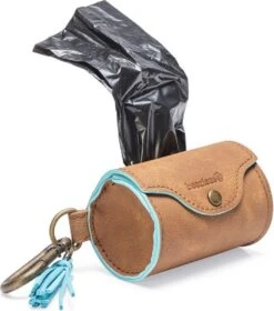 Beeztees Balacron Poepzakhouder Ot - Hond - Kunstleer - Kleur: Bruin - Incl. 20 Zakjes