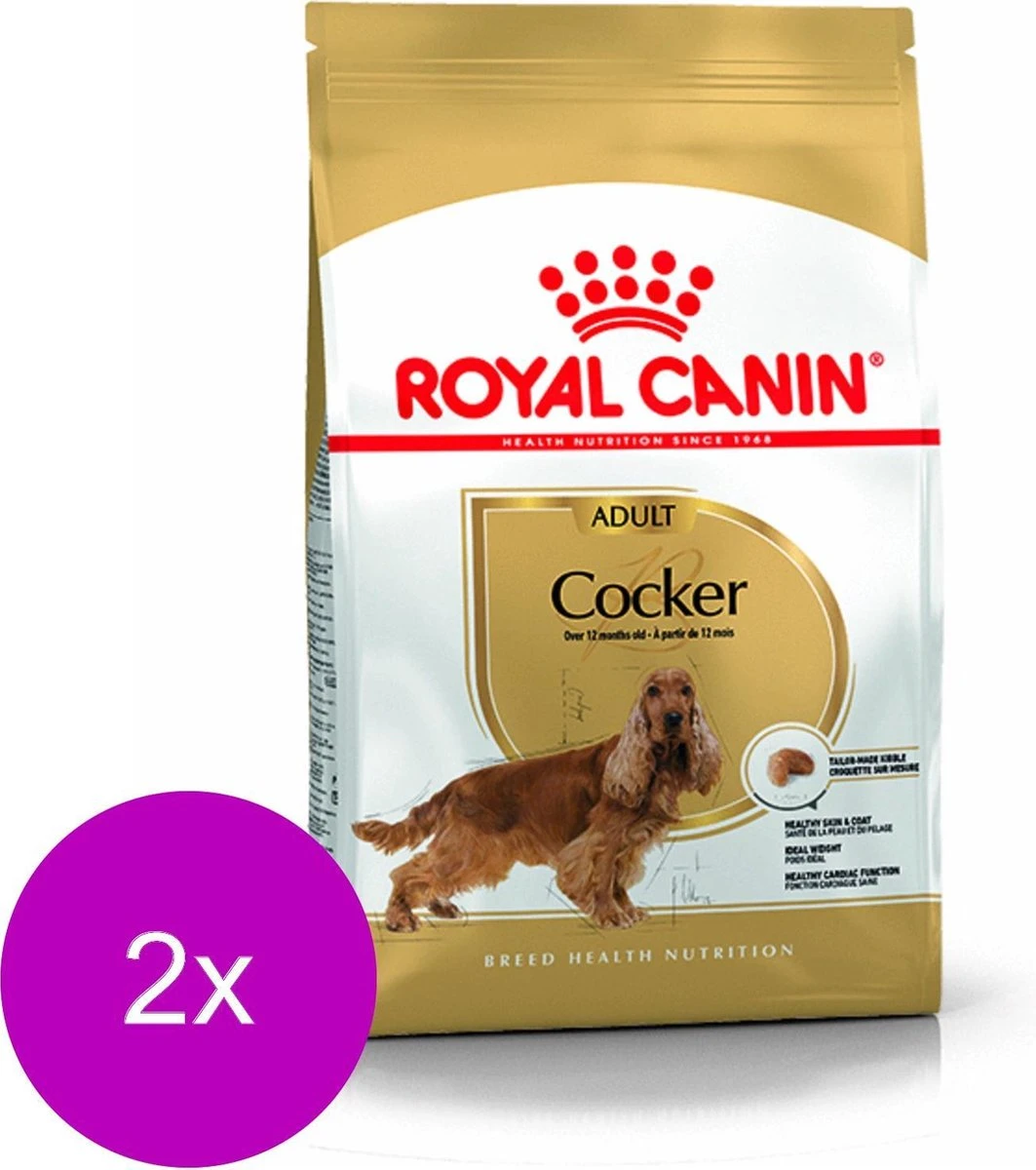 Royal Canin Bhn Cocker Spaniel Adult - Hondenvoer - 2 X 3 Kg 1 Royal Canin Bhn Cocker Spaniel Adult - Hondenvoer - 2 X 3 Kg