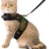 Kattentuigje Met Leiband Riem Kattenharnas Camouflage Maat L Kat & Kitten - Dieren Kattenriem - Cat Leash - Halsomvang 24 Tot 33cm - Borstomvang 36 Tot 41cm - Zootic®