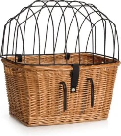 Beeztees - Fietsmand+Draadkap - Riet - 43x34x44 Cm -Dieren Product Winkel 1066x1200 1