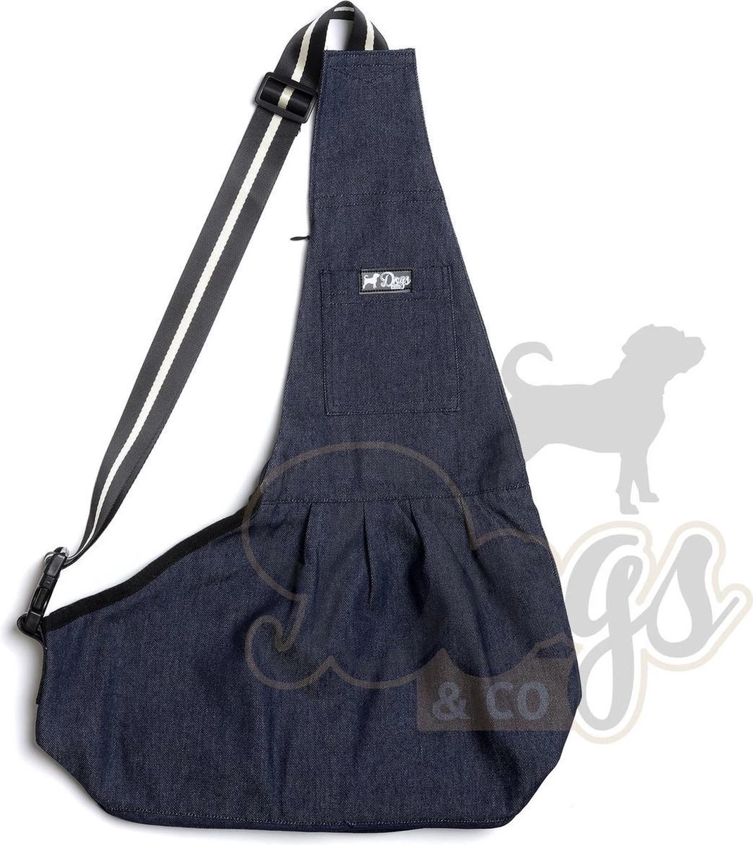 Dogs&Co Draagtas Hond - Denim Blauw - Hondentas 64x45 Cm 1 Dogs&Co Draagtas Hond - Denim Blauw - Hondentas 64x45 Cm