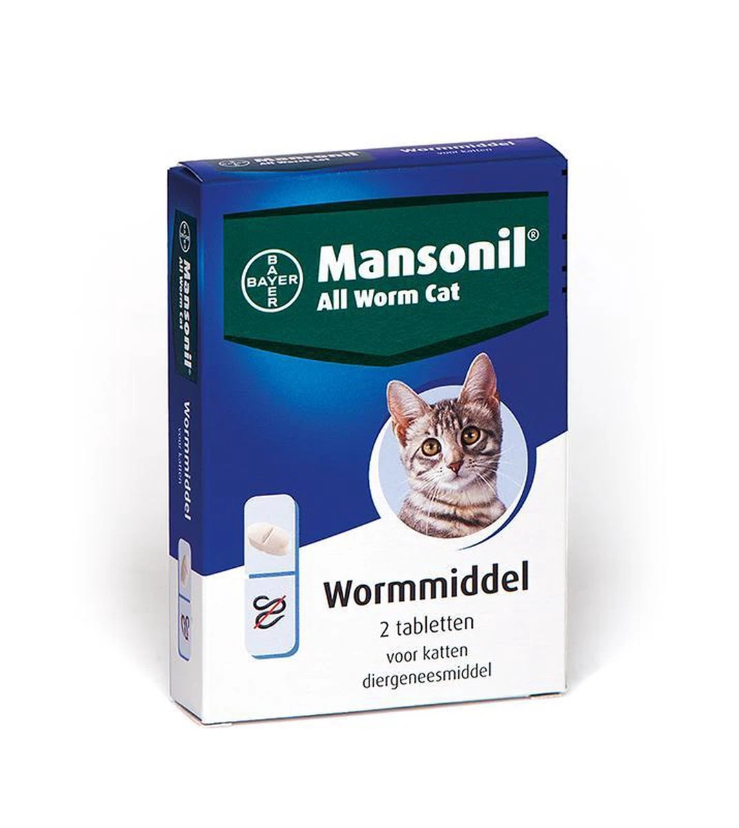 Mansonil All Worm Cat Ontworming - Kat - 2 Tabletten 8 Mansonil All Worm Cat Ontworming - Kat - 2 Tabletten - Afbeelding 8