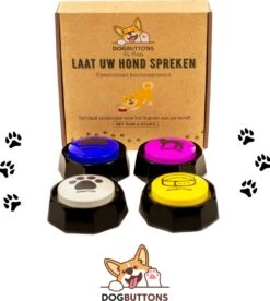 Dogbuttons® – PETIFY PREMIUM Praatknoppen –4 Stuks - Praatknop – Hond – Opneembare Knoppen – Hond Praten – Hondentraining – Praatknoppen – Dog Button – Hondenknop – Huisdier – Honden Speelgoed Intelligentie – Praten Met Hond – Laat Uw Hond Spreken! -Dieren Product Winkel 1075x1200 13