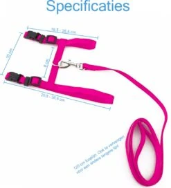 Kattentuigje Met Looplijn Kattenharnas Kittentuigje Kattenriem Met Looplijn Kat Kitten Tuigje Verstelbaar - Roze -Dieren Product Winkel 1090x1200