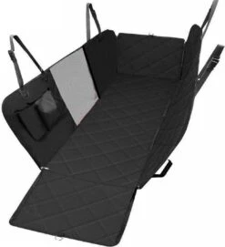 J.E Hondendeken Auto - Achterbank - Kijkvenster - Kofferbak - Hondenkleed - Zwart - 147cm X 137cm