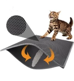 Merkloos Kattenbakmat - Grit Opvanger - 45 X 60 - Waterdicht - Kattenmat Met Filter - Kattenbak Accessoires - Kat Benodigheden - Cat Litter Mat - Dubbele Laag -Dieren Product Winkel 1101x1200 3