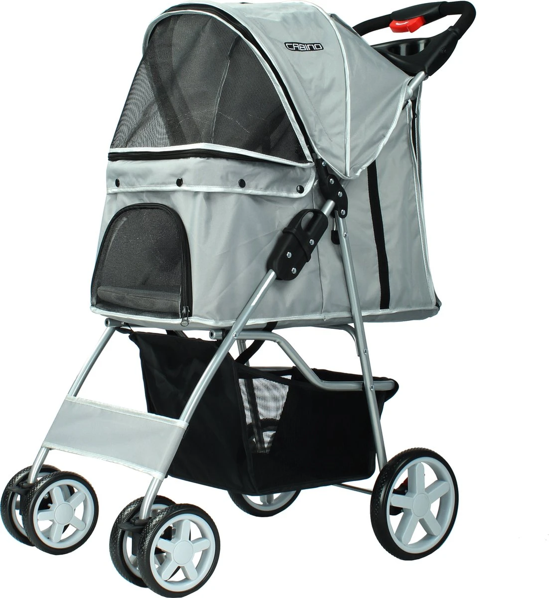 Cabino Inklapbare Hondenbuggy - Grijs 1 Cabino Inklapbare Hondenbuggy - Grijs