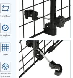 Zenzee - Hondenrek Auto - Hondenrek - Autorek Hond - Bagagerek - Verstelbaar- B91-145cm/H30 Cm- Zwart -Dieren Product Winkel 1114x1200 2
