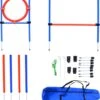 Merkloos Honden Agility Set - 23-delig - Agility Voor De Hond - Agility - Honden Parcours - Honden Training - Rood/Blauw