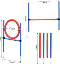 Merkloos Honden Agility Set - 23-delig - Agility Voor De Hond - Agility - Honden Parcours - Honden Training - Rood/Blauw -Dieren Product Winkel 1114x1200 6