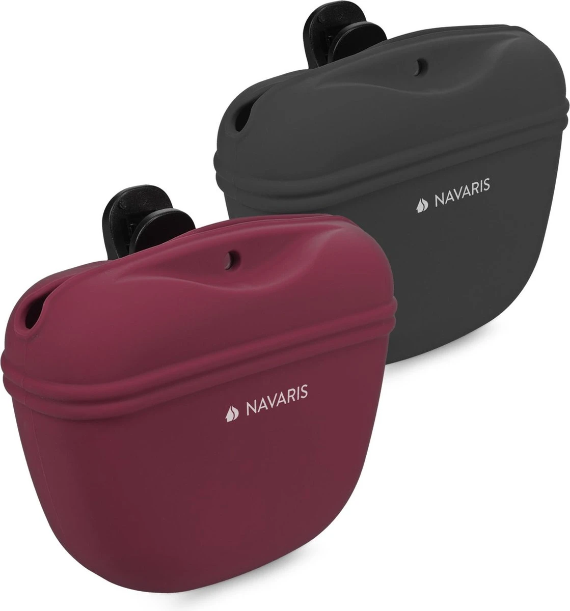 Navaris Honden Belongingszakje - Siliconen Voertasje - Set Van 2 - Traktatiezakje Voor Droogvoer En Natvoer - Met Magnetische Sluiting En Clip 1 Navaris Honden Belongingszakje - Siliconen Voertasje - Set Van 2 - Traktatiezakje Voor Droogvoer En Natvoer - Met Magnetische Sluiting En Clip
