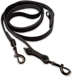 Multifunctionele Hondenriem - 220cm - Volledig Zwart - Leren Hondenriem - 100% Volnerfleer - Hondenriem Leer -Dieren Product Winkel 1121x1200 3