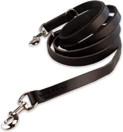 Multifunctionele Hondenriem - 220cm - Zwart - Leren Hondenriem - 100% Volnerfleer - Hondenriem Leer - Leiband Hond -Dieren Product Winkel 1122x1200 4