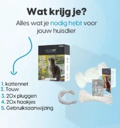 Kattennet Voor Balkon 4x10 Meter - Katten Gaas - Kattennet Balkon - Katten Net - Transparant -Dieren Product Winkel 1123x1200