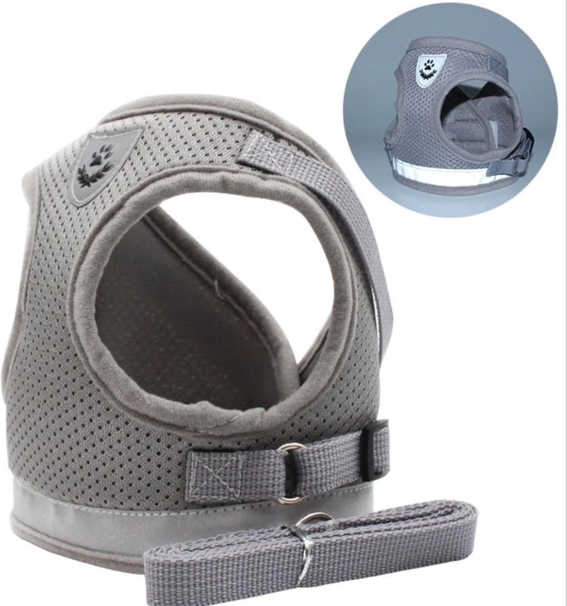 Merkloos Verstelbaar Kattentuigje Reflecterend - Kattenharnas - Kattentuig Met Looplijn - Grijs - Maat S 1 Merkloos Verstelbaar Kattentuigje Reflecterend - Kattenharnas - Kattentuig Met Looplijn - Grijs - Maat S