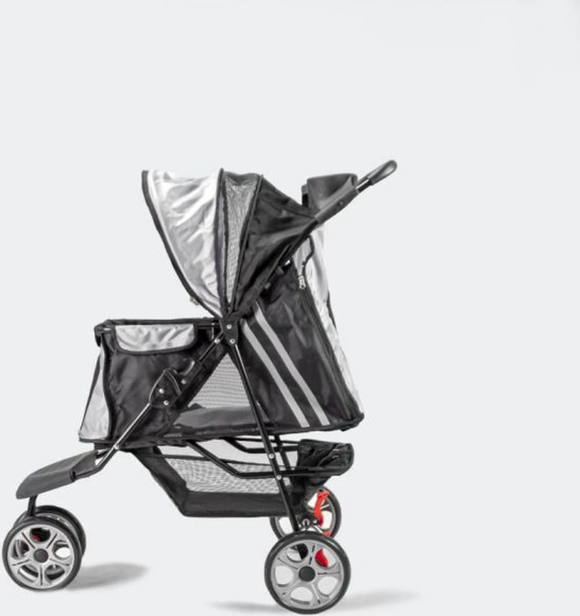 InnoPet All Terrain - Hondenbuggy - Zwart/Zilver - 85x52x96cm 2 InnoPet All Terrain - Hondenbuggy - Zwart/Zilver - 85x52x96cm - Afbeelding 2