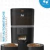 Pretty Paws QQ003 - Wifi Voermachine - Dubbele Voerbakjes - Zwart - Kat - 6L
