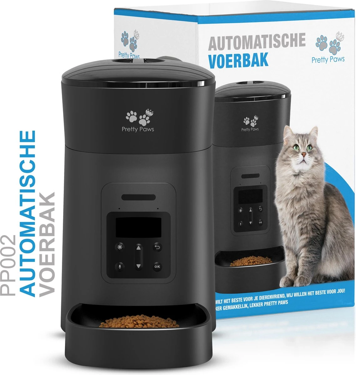 Pretty Paws PP002 Professionele Automatische Voerbak - Instelbaar Voedingsschema - Voerautomaat - Voerbak Kat Automatisch 1 Pretty Paws PP002 Professionele Automatische Voerbak - Instelbaar Voedingsschema - Voerautomaat - Voerbak Kat Automatisch