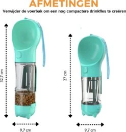 Merkloos 3 In 1 Honden Drinkfles - 350ml - Incl. Poepzakjes & Polsband- Lek Vrij - Voor Onderweg - Honden Bidon - Waterfles -Dieren Product Winkel 1140x1200 5