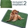 Merkloos Gtrise Hondentoilet Met 2 Matten - Out/Indoor - Zindelijkheidstraining Ebook - Dieren Wc