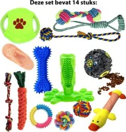 Filo Honden Speelgoed Set 14 Stuks - Hondenspeeltjes Knuffel - Hondenbal - Flostouw - Bot - Frisbee - Hondentouw - Hondenspeelgoed Intelligentie - Kauwspeelgoed Hond En Puppy - Bijtspeelgoed Hondenknuffel - Hondenspeeltje Met Piep -Dieren Product Winkel 1142x1200 12