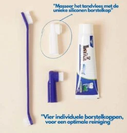 Hond En Kat Tandenborstel Verzorgingsset - Inclusief Tandpasta Met Beefsmaak - Vier Unieke Reinigingsborstels - Fluoride Vrij -Dieren Product Winkel 1142x1200 14