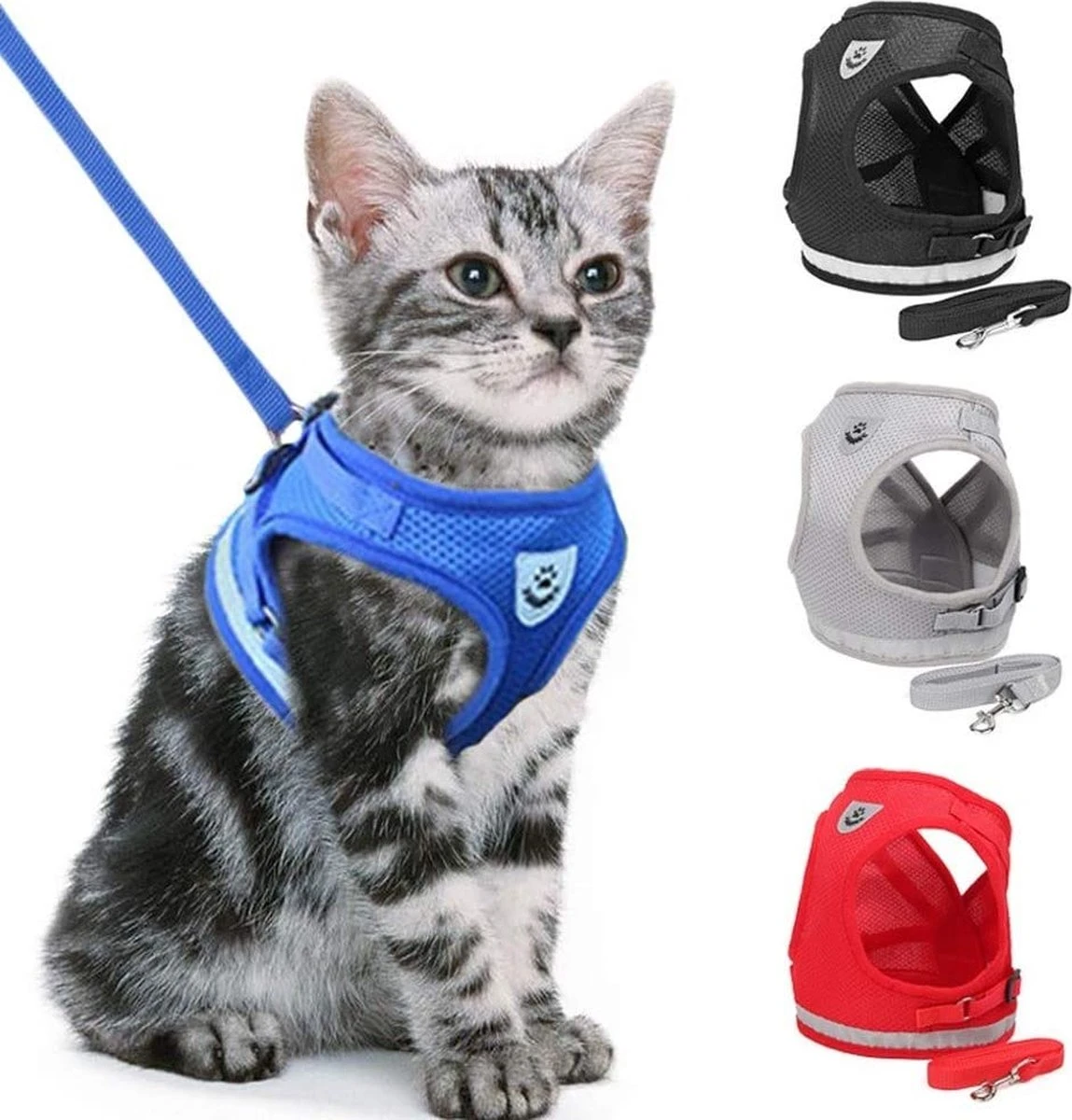*** Katy`s Kattentuigje Zwart Maat M Met Looplijn - Kleine Hond - Kattenharnas - Honden Harnas - Kattenriem - Uitlaten - Van Heble® *** 1 *** Katy`s Kattentuigje Zwart Maat M Met Looplijn - Kleine Hond - Kattenharnas - Honden Harnas - Kattenriem - Uitlaten - Van Heble® ***