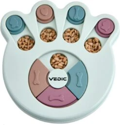 VEDIC® - Hondenpuzzel Hondenpoot Blauw - Intelligentiespeelgoed - Verschuifbare Verstopplekken - 23x23cm
