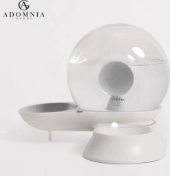 AdomniaGoods - Automatische Katten Voerbak - Antislip Honden Voerbak - Unique Transparant/grijs Design - Altijd Hygiënisch Schoon Water! -Dieren Product Winkel 1159x1200