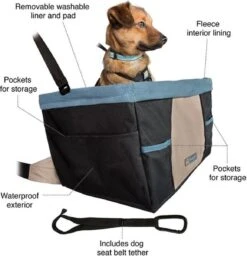 Kurgo Rover Booster Seat - Verhoogde Autostoel Met Eenvoudige Bevestiging Voor Kleine Honden Tot 13kg - Zwart/Blauw 30x40x20cm 19 Kurgo Rover Booster Seat - Verhoogde Autostoel Met Eenvoudige Bevestiging Voor Kleine Honden Tot 13kg - Zwart/Blauw 30x40x20cm -Dieren Product Winkel 1160x1200 6