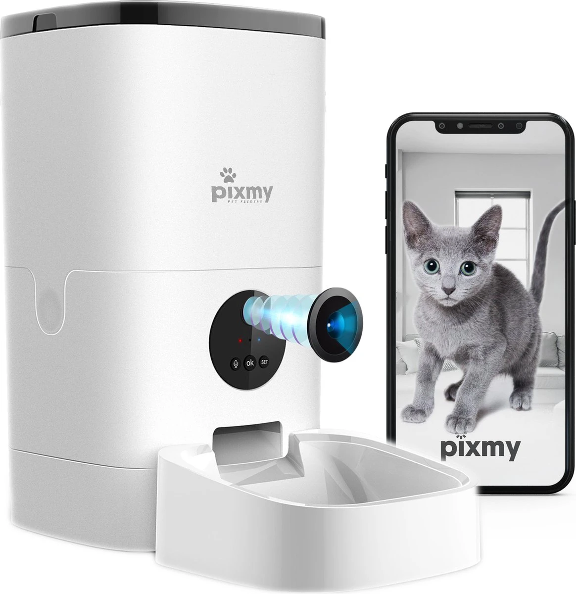 PIXMY - Automatische Voerbak Kat - 4L - Wi-Fi - Met App En Full HD Camera - Voerbak Kat 1 PIXMY - Automatische Voerbak Kat - 4L - Wi-Fi - Met App En Full HD Camera - Voerbak Kat