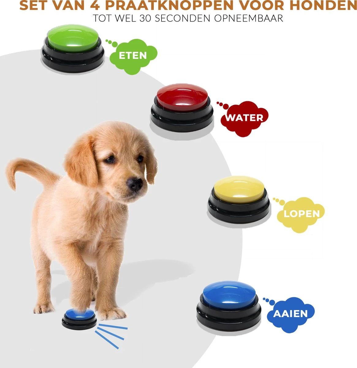 Praatknop Hond - Honden Praatknop - Dog Buttons - Hondenspeelgoed Intelligentie - Dogbuttons - Hondenspeelgoed - Praatknop Voor Honden - Honden Training 3 Praatknop Hond - Honden Praatknop - Dog Buttons - Hondenspeelgoed Intelligentie - Dogbuttons - Hondenspeelgoed - Praatknop Voor Honden - Honden Training - Afbeelding 3