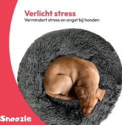 Snoozle Donut Hondenmand - Zacht En Luxe Hondenkussen - Wasbaar - Fluffy - Hondenmanden - 70cm - Grijs -Dieren Product Winkel 1165x1200 13