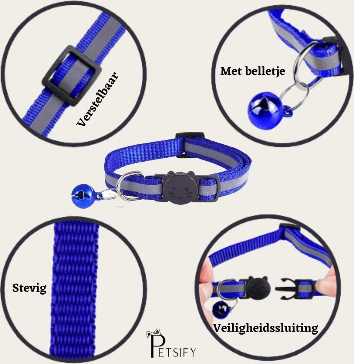 Petsify - Kattenhalsband Met Belletje - Veiligheidssluiting - Reflecterend - Halsband Kat - Halsband Kitten - Set Van 11 3 Petsify - Kattenhalsband Met Belletje - Veiligheidssluiting - Reflecterend - Halsband Kat - Halsband Kitten - Set Van 11 - Afbeelding 3