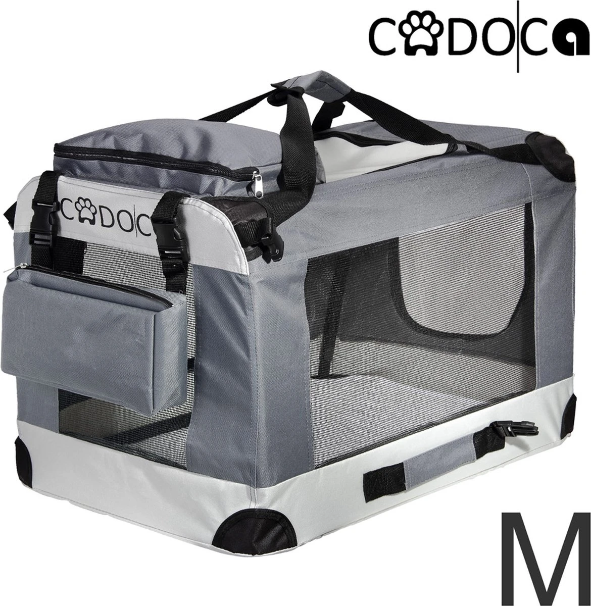 Cadoca Hondentransportbox Opvouwbaar - Maat M 3 Cadoca Hondentransportbox Opvouwbaar - Maat M - Afbeelding 3