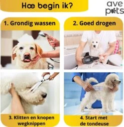 AVE Pets® Volledige Hondentondeuse Set Met Display - Draadloos Tondeuse - Scheerapparaat Voor Je Hond Of Kat - Huisdier Trimmer - Dierentondeuse - Dieren Verzorging -Dieren Product Winkel 1171x1200 5